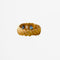Bague jonc or jaune saphirs et diamant
