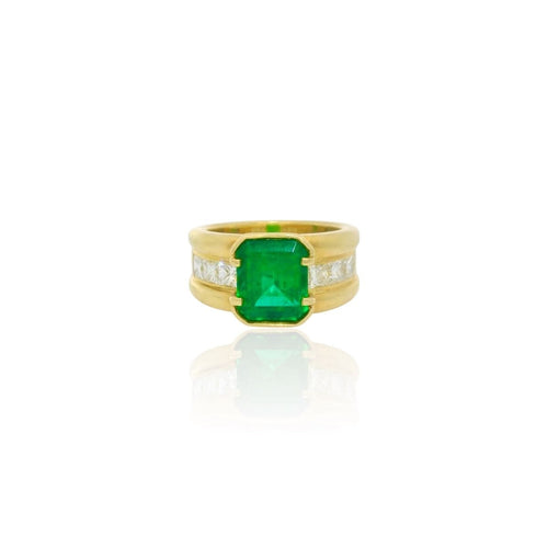 Bague 51 Bague émeraude et diamant de Zambie de 6,65 carats 58 Facettes