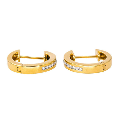 Boucles d'oreilles Boucles d'oreilles Créoles Or jaune Diamant 58 Facettes 4402305CN