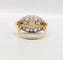 Bague 54.5 Bague marquise inversée Art déco en or 18k et platine, diamants et émeraudes 58 Facettes A06453