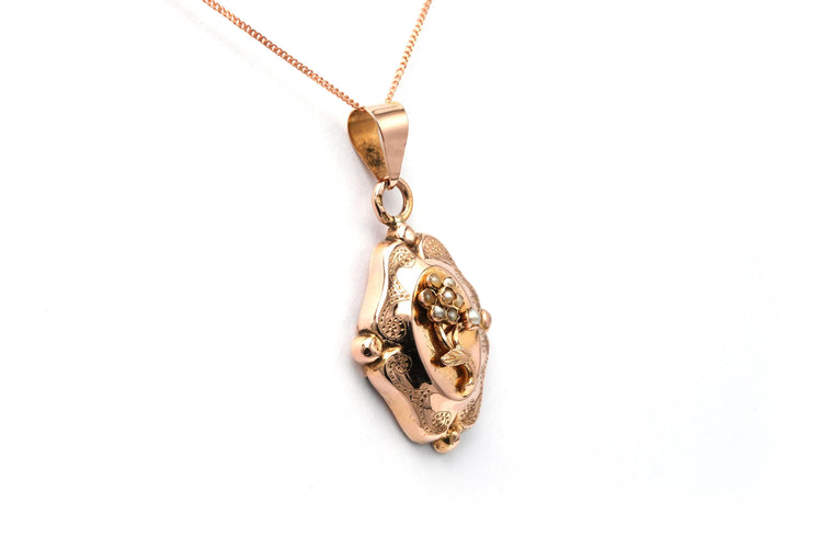 Pendentif Pendentif Napoléon III en or jaune 18 carats serti de perles 58 Facettes 22753