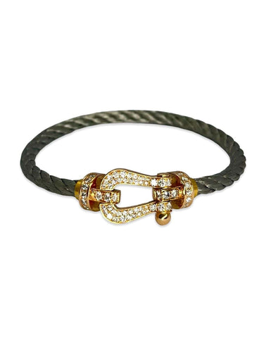 Bracelet Bracelet Fred Force 10 or rose et diamants Grand Modèle 58 Facettes