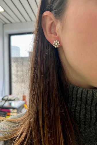 Boucles d'oreilles 18K antique old mine diamond earrings 58 Facettes