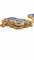 Bracelet Bracelet Alhambra Van Cleef & Arpel agate bleu or jaune 18 carats 58 Facettes
