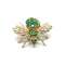 Broche Broche Mouche Emeraudes Or Jaune 58 Facettes