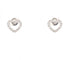 Boucles d'oreilles Boucles d'oreilles en or blanc en forme de cœur serties de diamants de 0,23 ct 58 Facettes 12506