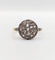 Bague cible antique or 18k diamants taille roses (circa 1920) 58 Facettes A06337