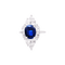 Bague 51.5 Bague navette or blanc, saphir et diamants 58 Facettes 34508