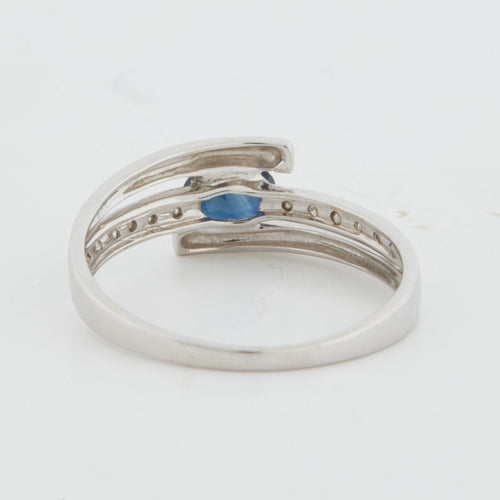 Bague 59 Bague Or Blanc - Saphir et Diamants 58 Facettes RÉF 1027/14