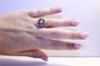 Bague 53 Bague Or blanc Oxyde de zirconium 58 Facettes