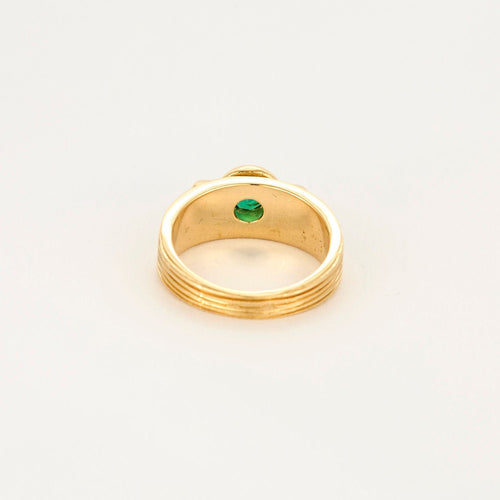 Bague 52 Bague Van Cleef & Arpels vintage en or jaune et émeraude 58 Facettes
