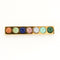 Broche Broche moderniste en or jaune ornée de perles de pierres décoratives de couleurs. 58 Facettes VAN0584