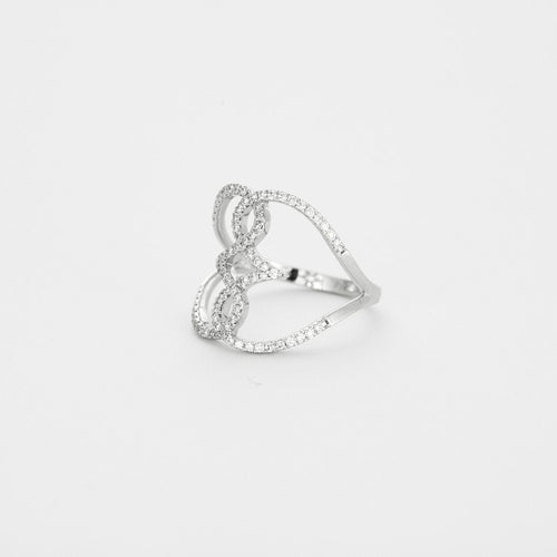 Bague 54 Bague or blanc diamants 58 Facettes 3131634