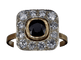 Bague 54 Bague Vintage Saphir Bleu et Diamants en or jaune 58 Facettes BA-147