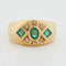 Bague 55 Bague Or Jaune - Emeraudes et Diamants 58 Facettes RÉF 6200/10