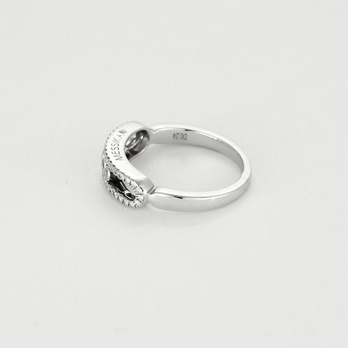 Bague 53 Messika - Bague pavée Baby Move en or gris et diamants 58 Facettes 58FC26