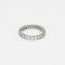 Bague 53 Alliance or blanc et diamants 58 Facettes ROM1135