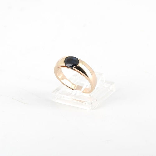 Bague 52 Bague en or rose, jonc et saphir 58 Facettes 720021