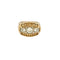 Bague 55 Bague Tank en or jaune, platine et diamants 58 Facettes CHA1051