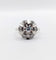 Bague fleur art deco or blanc 18k et 0,50 carats de diamants