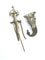 Broche Broche sabre en argent émeraudes perles 58 Facettes AB360