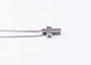Collier Croix sur chaîne, or blanc et diamants 58 Facettes CX.CUBE.DT