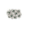 Bague 54 Bague à décor d'hortensia or blanc et émeraudes 58 Facettes GU174