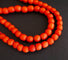Collier Collier De Perles De Corail Ancien Facettées, Fermoir Or 58 Facettes
