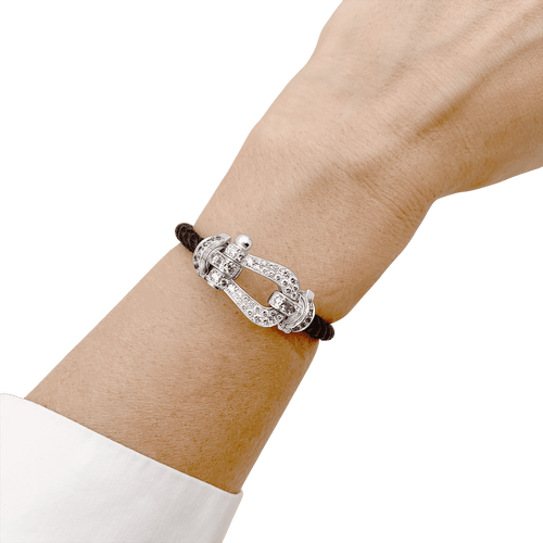 Bracelet Bracelet Fred, "Force 10" or blanc, diamants. 58 Facettes 34788