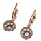 Boucles d'oreilles victoriennes vintage ornées de délicats diamants taille rose