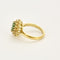 Bague 53,5 Bague marguerite en or jaune, émeraude et diamants 58 Facettes FON2276