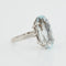 Bague 56 Bague Or Blanc - Aigue Marine 58 Facettes RÉF 3009/20