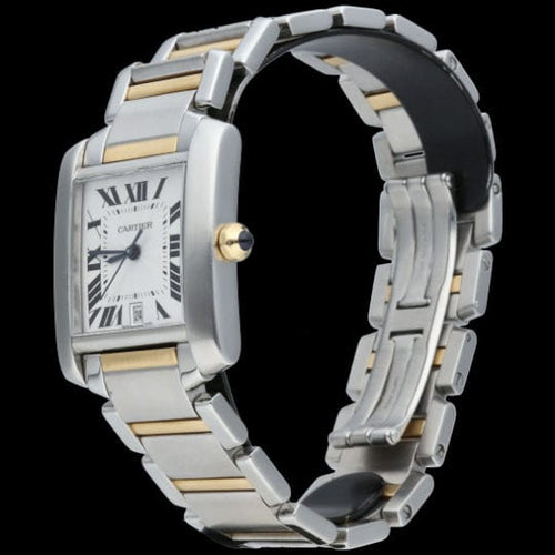 Montre Cartier Montre Tank Francaise Moyen Or Acier 58 Facettes MT36303