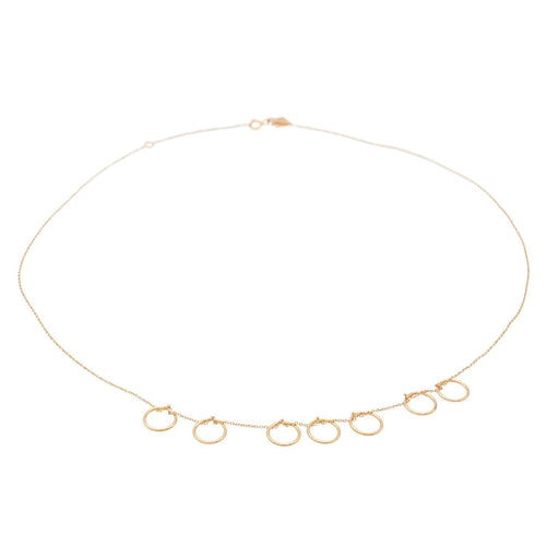 Collier Collier Ginette NY Tiny Five Circles On Chain Or rose 58 Facettes 2646742CN