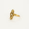 Bague 57 Bague en or jaune à motif de fleurs et diamants 58 Facettes MON1100