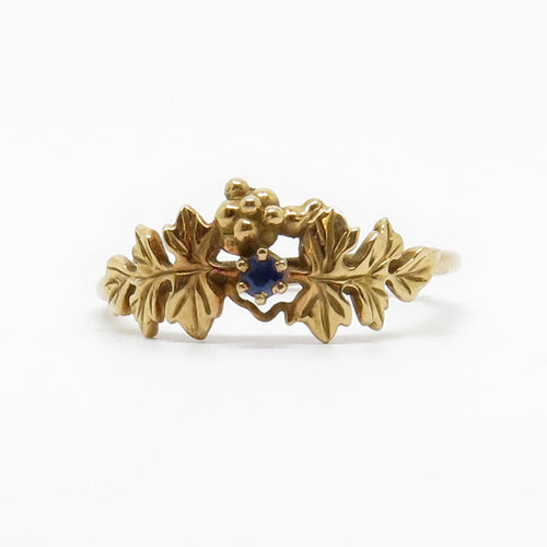 Bague Bague vintage, en Or rose et Saphir 58 Facettes