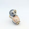 Bague Bague cocktail en or jaune perle grise de Tahiti et agate 58 Facettes 32034