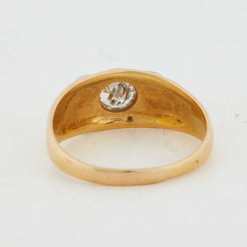Bague 61 Bague Or Jaune avec Diamant taille ancienne 58 Facettes RÉF 12112/08