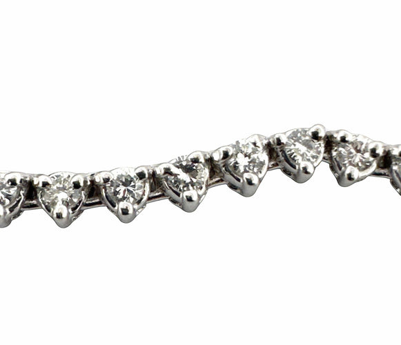 Collier Collier rivière de diamants or blanc 58 Facettes