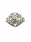 Bague 55 Bague Art-Déco Dôme en or et platine ornée de diamants 58 Facettes