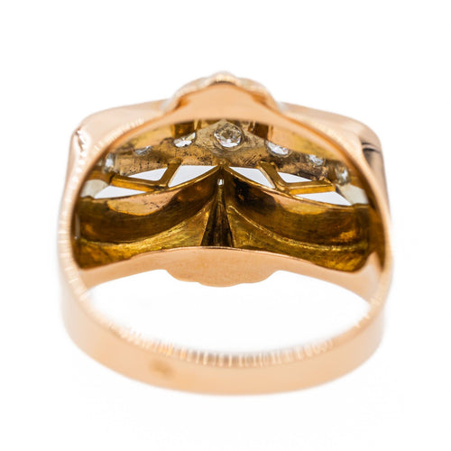 Bague 55 Bague  Tank Or rose, Or blanc Diamant 58 Facettes 3249825CN