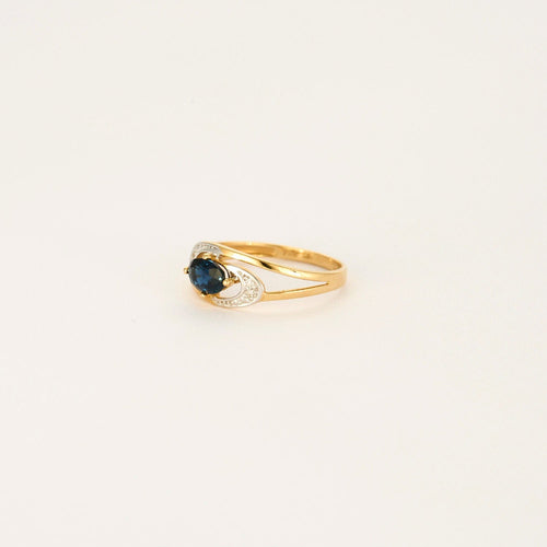Bague Bague or jaune et blanc saphir 58 Facettes LP930/BET