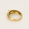 Bague jonc en or jaune, or blanc et diamant