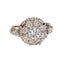 Bague Bague en or blanc avec diamants, modèle rosace, époque 1945 58 Facettes CH54(CH418)