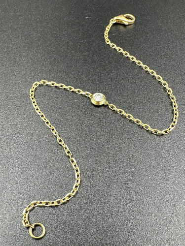Bracelet CARTIER. Collection "Diamants légers", bracelet or jaune et diamant 58 Facettes