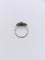 Bague 57 Bague Art Déco octogonale en or gris sertie de diamants et saphirs 58 Facettes