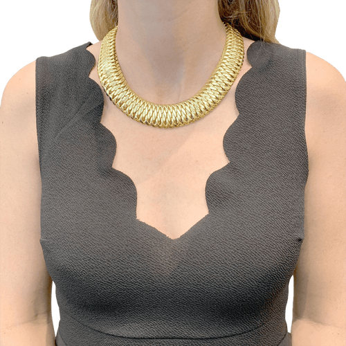 Collier Collier en or jaune, maille américaine. 58 Facettes 34723