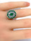 Bague Bague marguerite en or blanc 18 carats en émeraudes et diamants 58 Facettes AB216