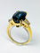 Bague 51 Bague en or jaune ornée d'un saphir naturel de 6,72 carats et de diamants taille trapèze 58 Facettes E20