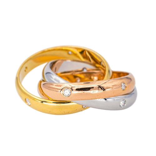 Bague 49 Cartier Bague Trinity Or rose, Or jaune, Or blanc Diamant 58 Facettes 4437821CN
